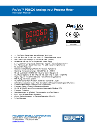 Thumbnail of document Manual - PD6000 ProVu Process Meter